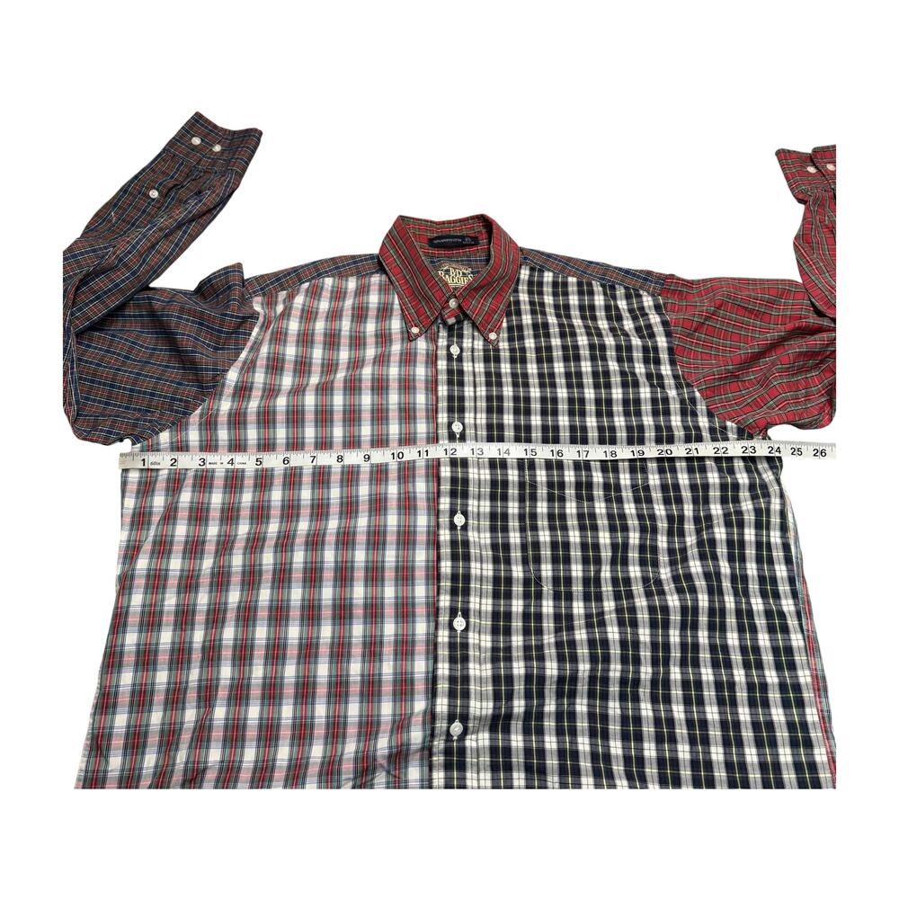 BD Baggies Vintage Crazy Plaid Cotton Shirt Made in USA 15.5 - Picture 15 of 16